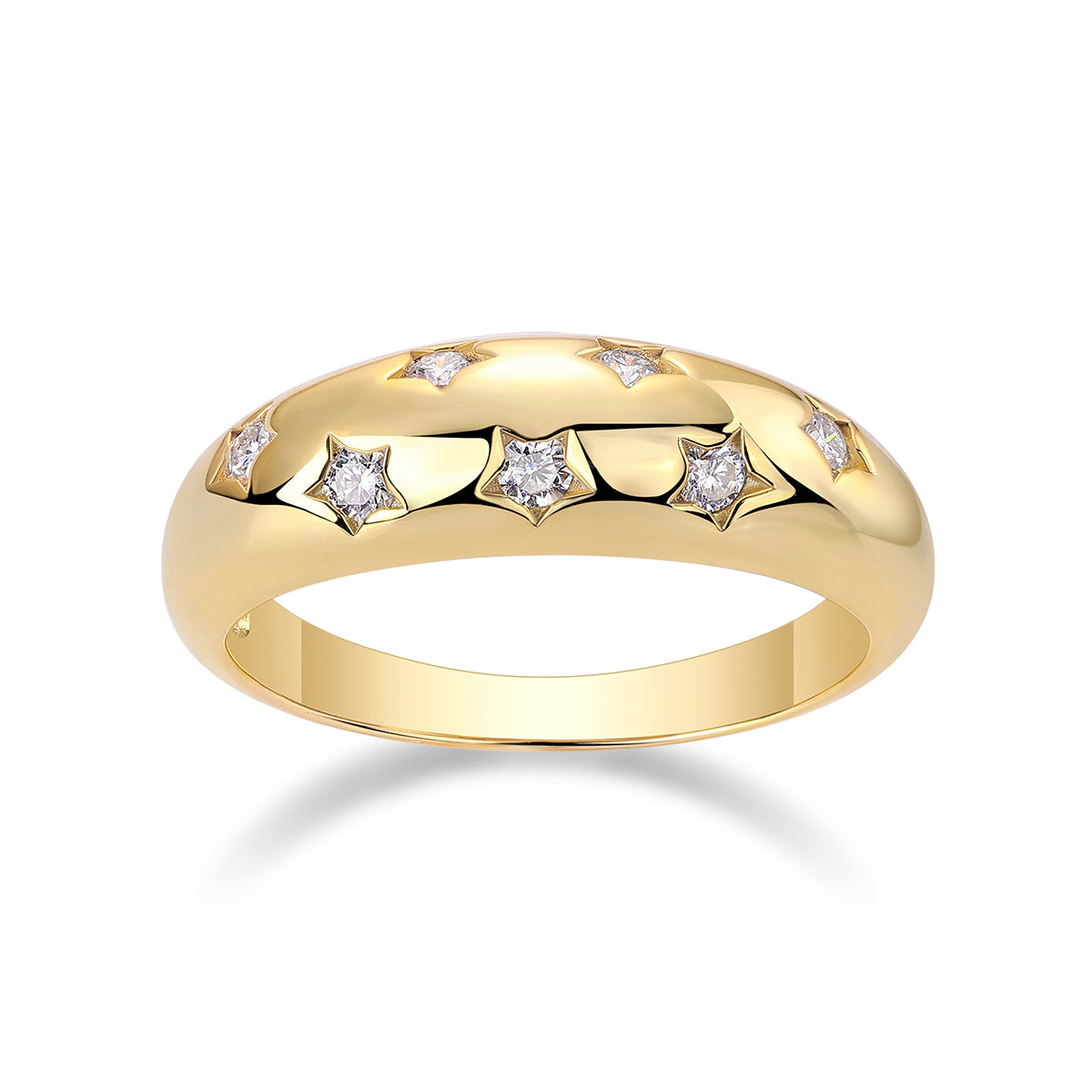 Trendy Moissanite Diamond Ring