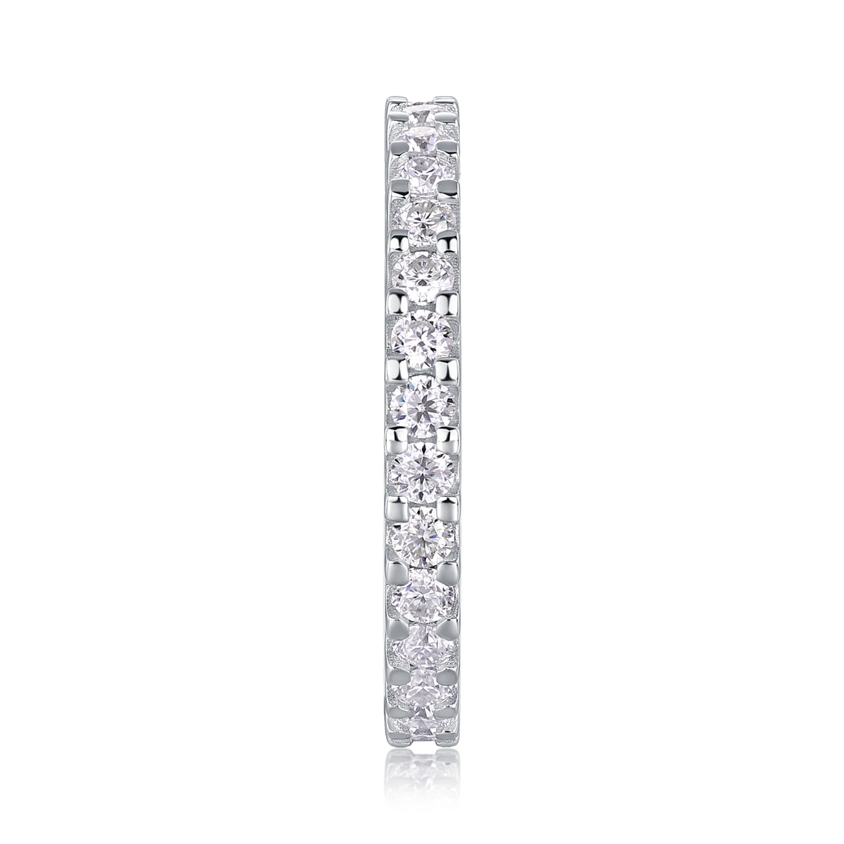 1Wish Luxury Fashion Moissanite Diamond Sterling Silver Ring