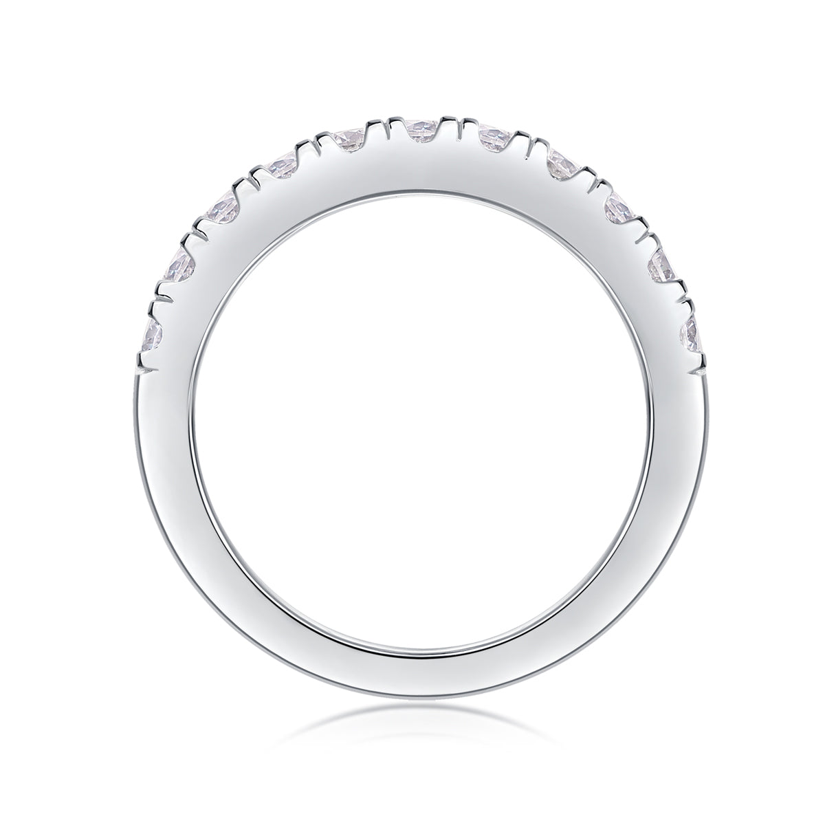 Parallel World Moissanite Diamond Sterling Silver Ring