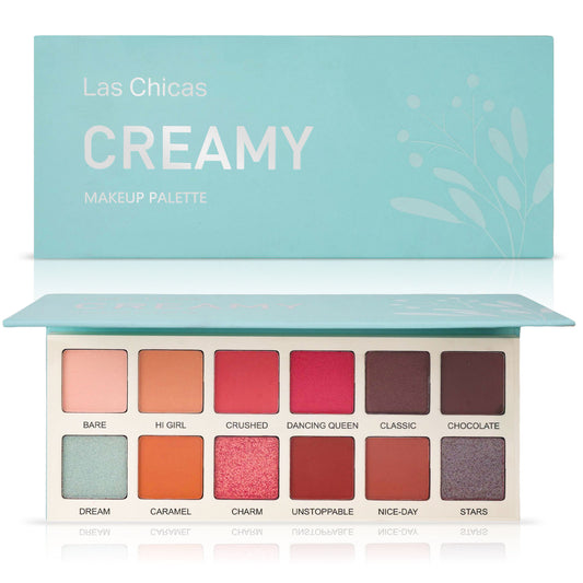 High Pigment Silky Cruelty-Free Cream 12-Color Eyeshadow Palette Makeup Palette