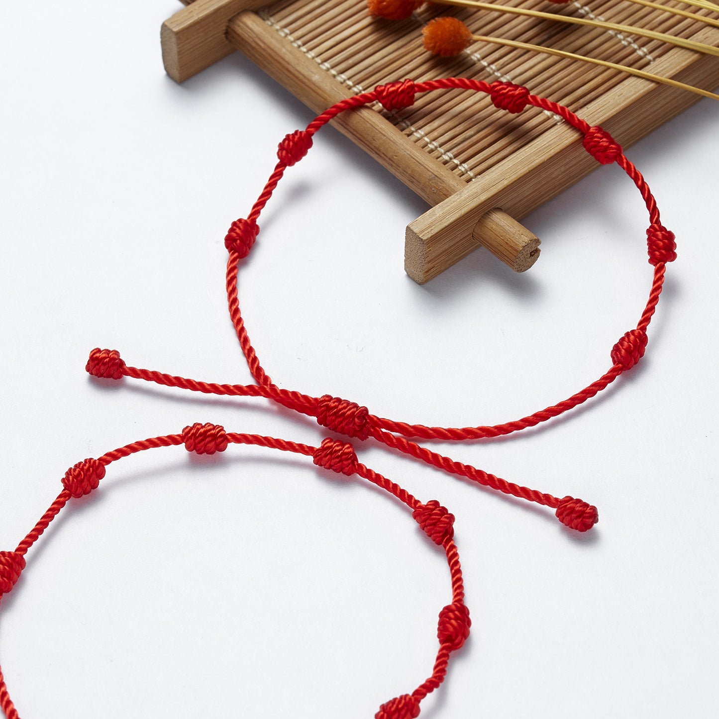 7-knot Evil Eye, Red String Of Fate Bracelets Paper Card Bracelet Braided Adjustable Bracelet Set