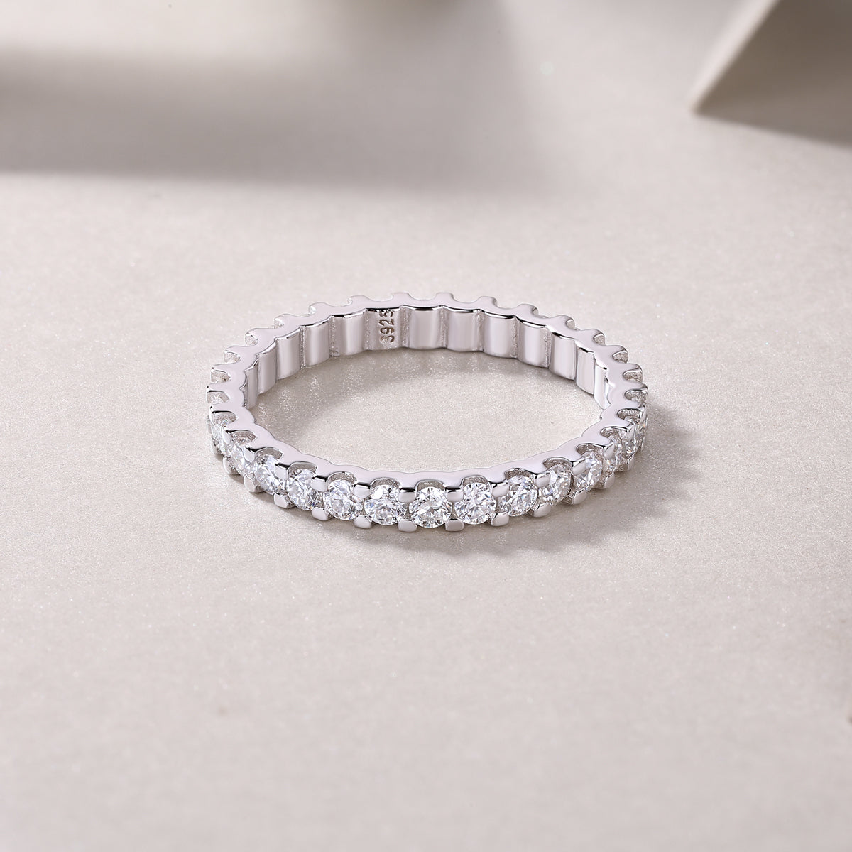 1Wish Luxury Fashion Moissanite Diamond Sterling Silver Ring