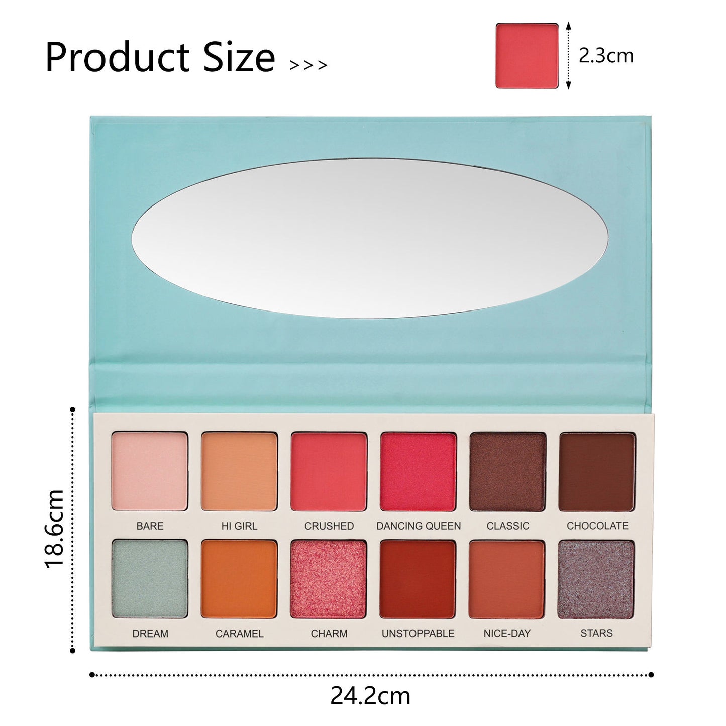High Pigment Silky Cruelty-Free Cream 12-Color Eyeshadow Palette Makeup Palette