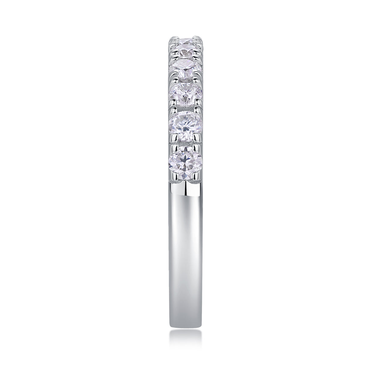 Parallel World Moissanite Diamond Sterling Silver Ring