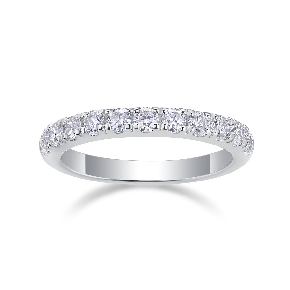 Parallel World Moissanite Diamond Sterling Silver Ring