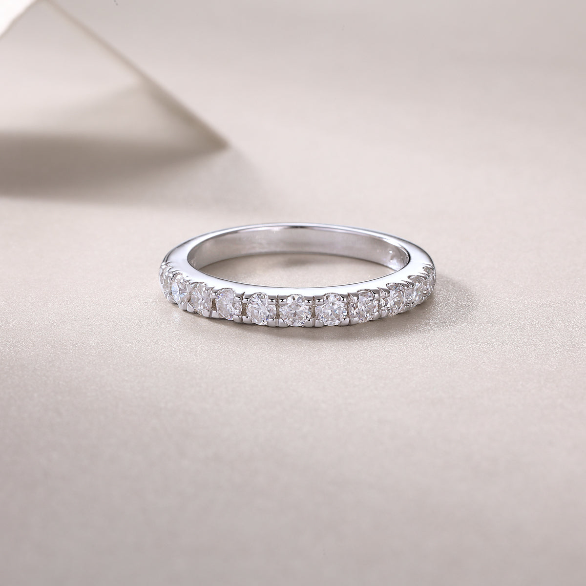 Parallel World Moissanite Diamond Sterling Silver Ring
