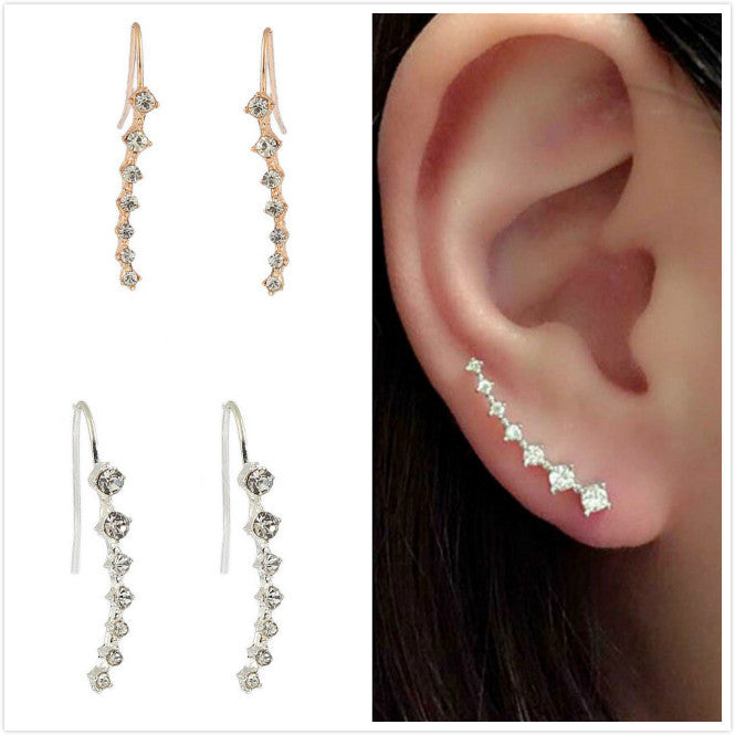 Long Rhinestone Earrings