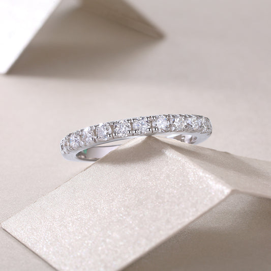 Parallel World Moissanite Diamond Sterling Silver Ring