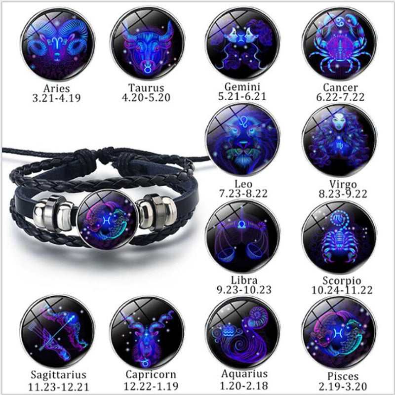 Constellations Luminous Bracelet Fashion Nightlight Punk Style Starry Sky Bracelet