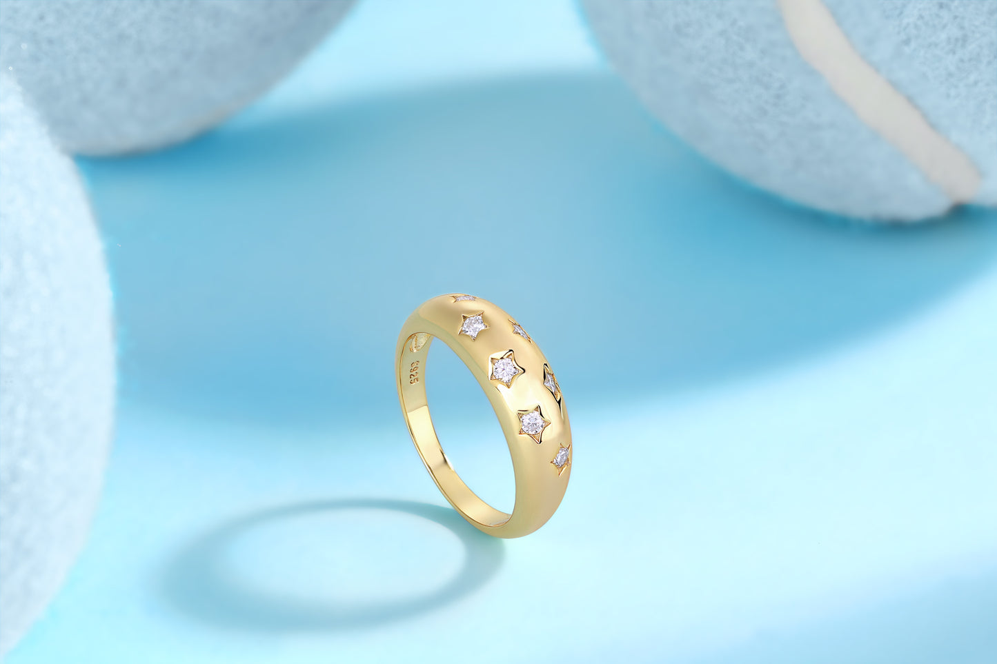 Trendy Moissanite Diamond Ring