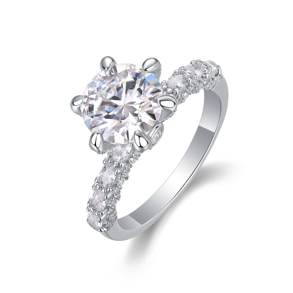 Lady Luck Diamond Ring Luxury Fashion Moissanite Silver Ring