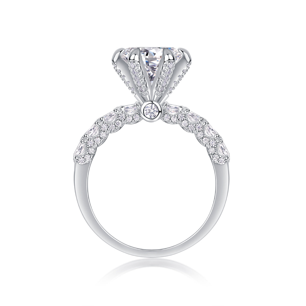 Lady Luck Diamond Ring Luxury Fashion Moissanite Silver Ring