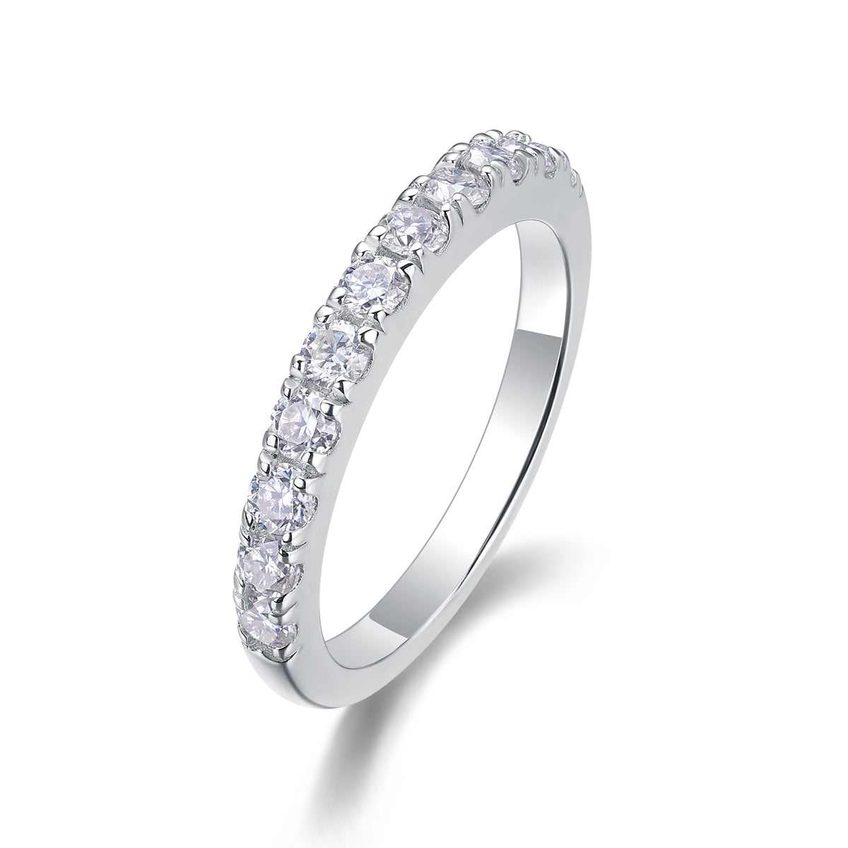 Parallel World Moissanite Diamond Sterling Silver Ring