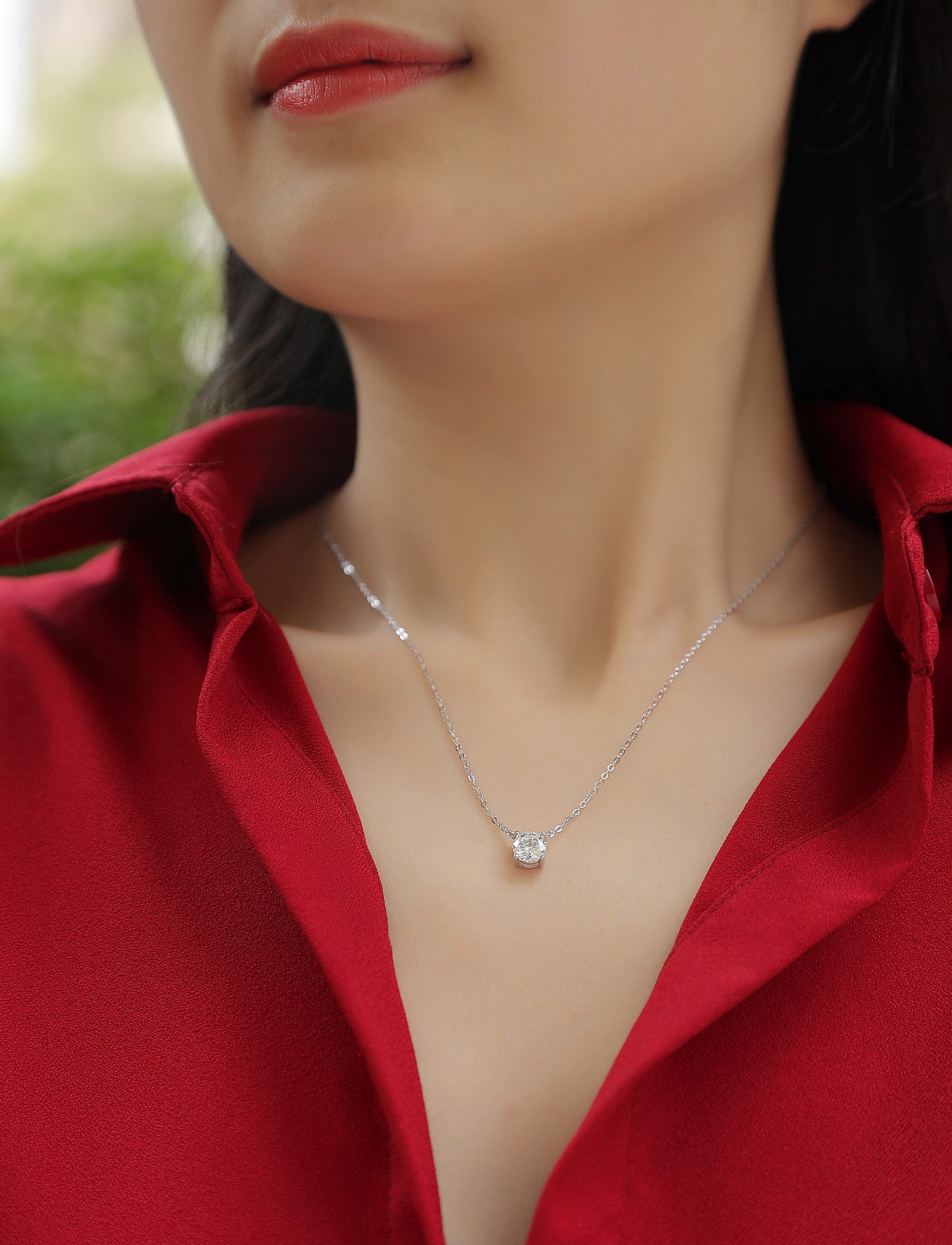 My Heart Will Last Forever - Necklace Pendant Set With Moissan Diamonds