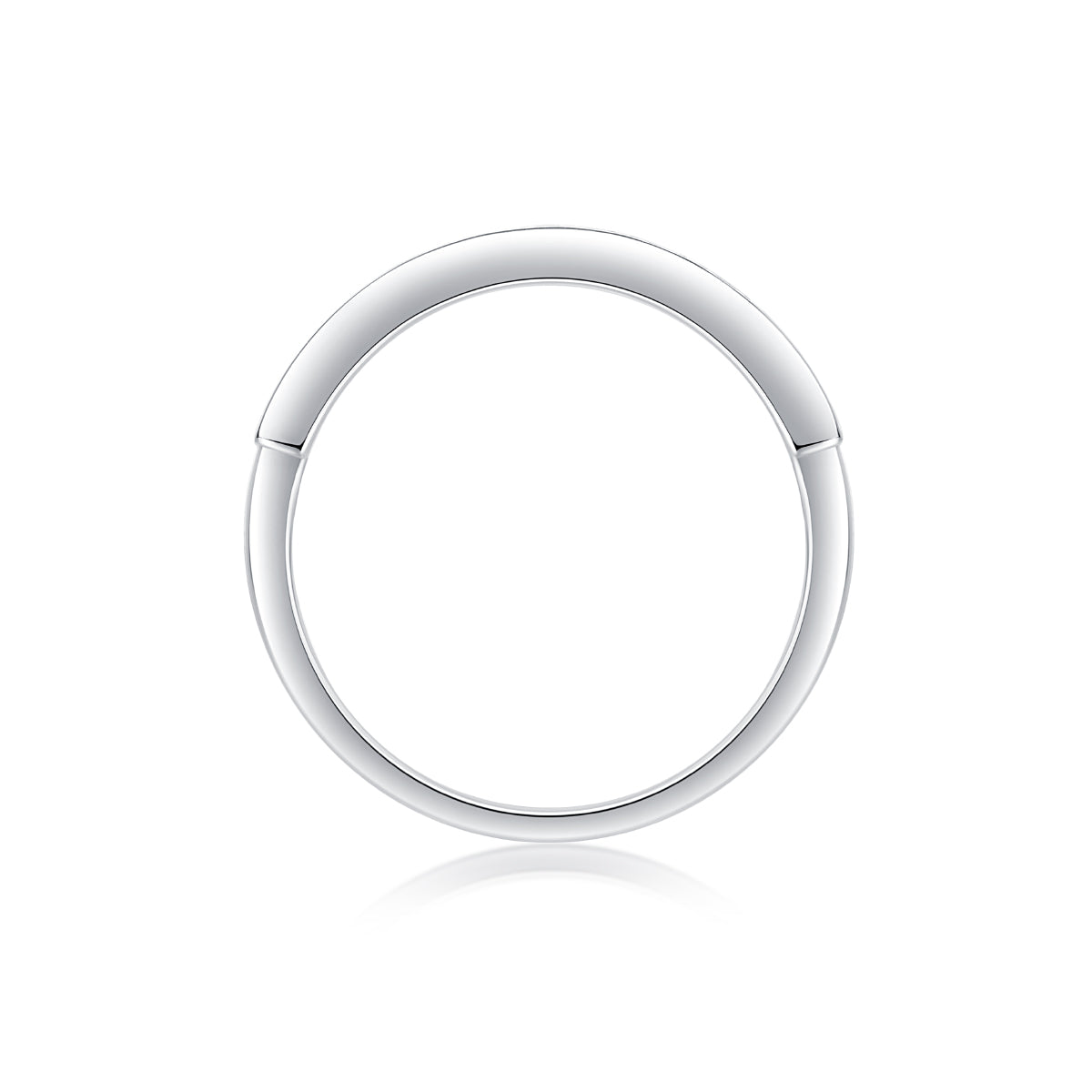 Moissanite Diamond Sterling Silver Ring