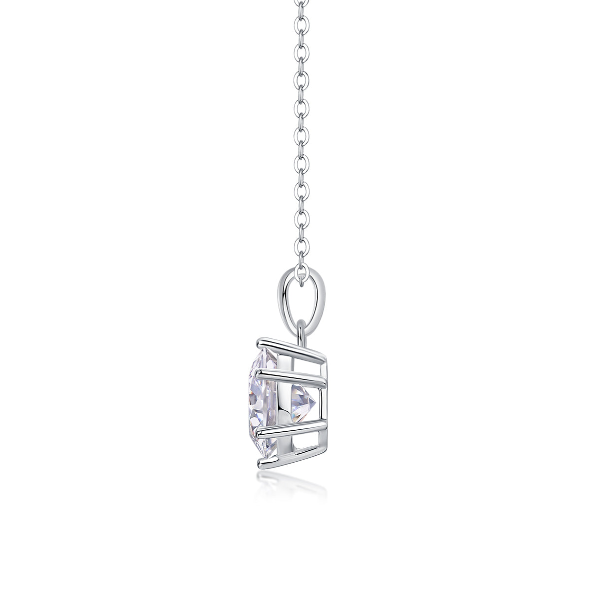 Refreshing Breeze Sterling Silver Necklace Set With Moissanite Diamond Pendant
