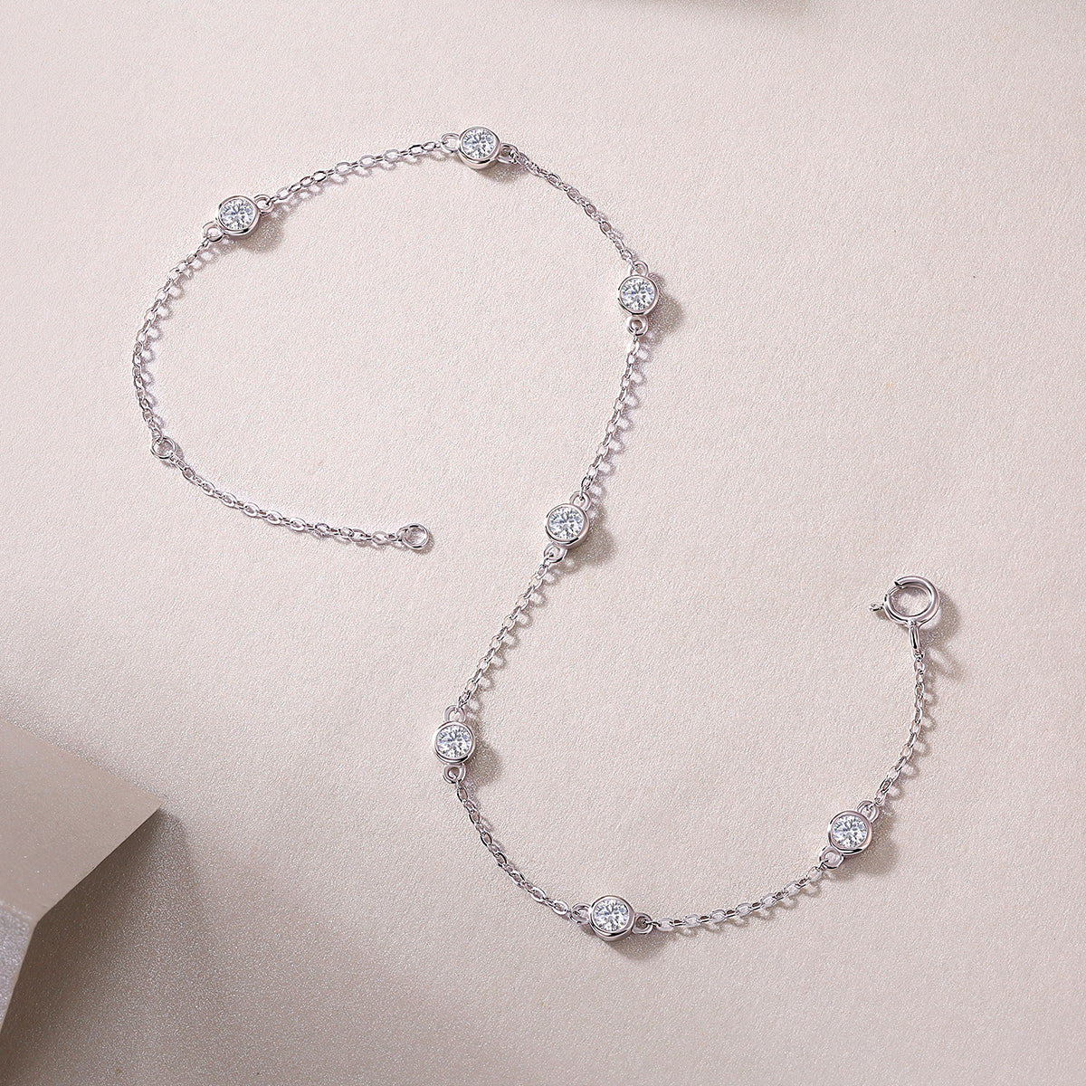 Bubble Luxury Fashion Moissan Diamond Sterling Silver Bracelet