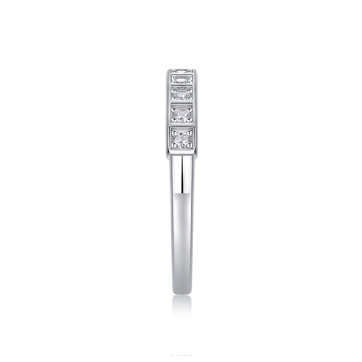 Moissanite Diamond Sterling Silver Ring