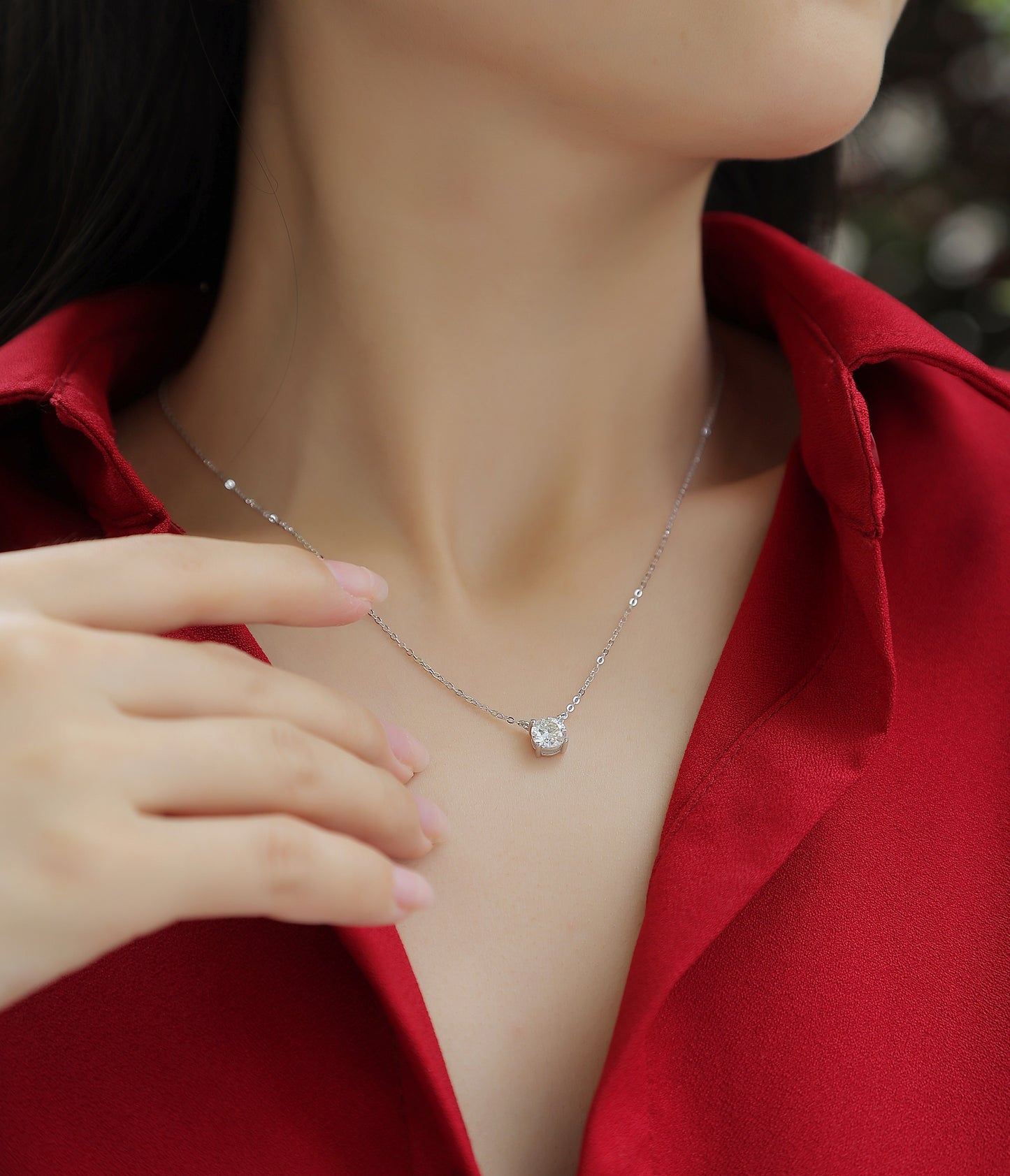 My Heart Will Last Forever - Necklace Pendant Set With Moissan Diamonds