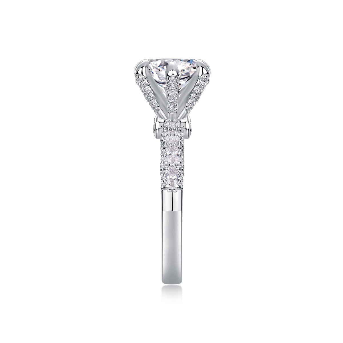 Lady Luck Diamond Ring Luxury Fashion Moissanite Silver Ring